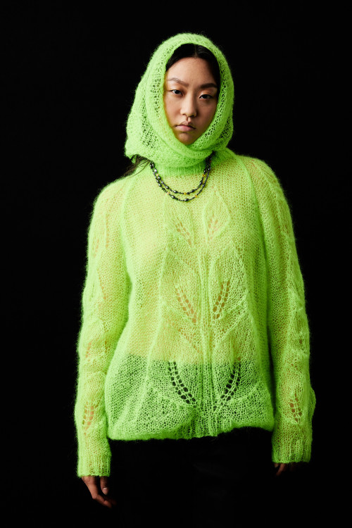 Laurel Hand Knit Pullover Neon